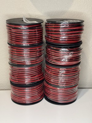 (8) 100ft Rolls - 16 AWG - Red/Black Copper Zip Wire