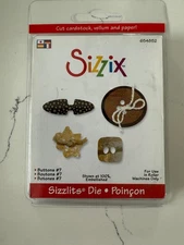 Sizzix Sizzlits Small Die Designer Stu ~ 4 Pack Buttons #7 Scrapbooking Crafts .
