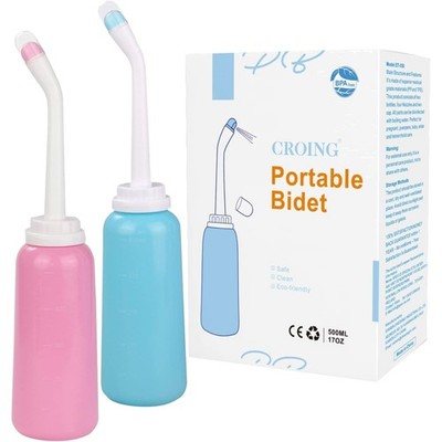 Bidet Reise Bidet Intimdusche Po Dusche Mobiles Duschset grün rosa