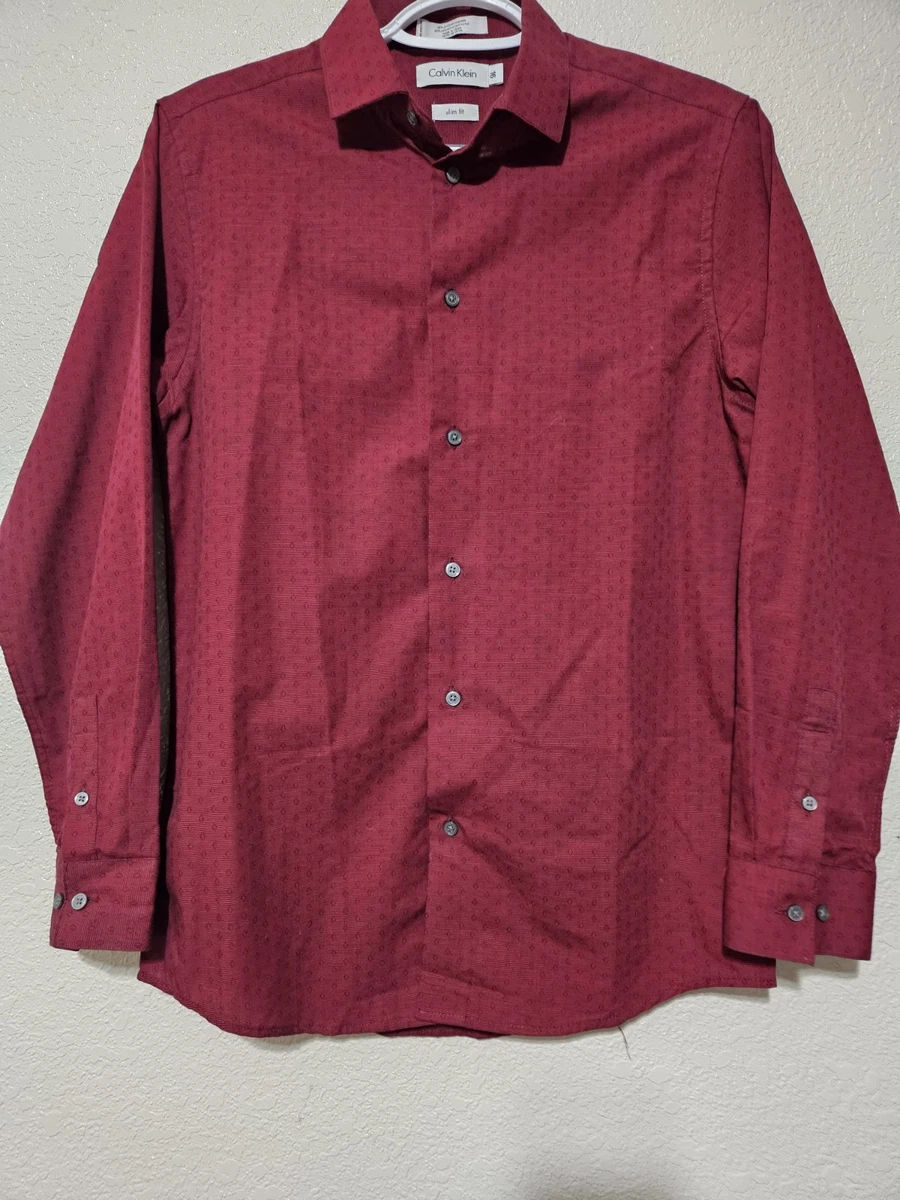 Calvin Klein Red Slim Dress Shirts for Men for sale | eBay