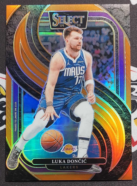 Luka Doncic 2024-25 Panini Select 10/65 Orange Premier Level Lakers #141 +