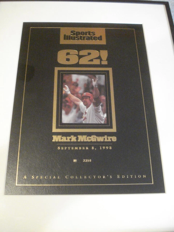FRAMED SPORTS ILLUSTRATED SEPT. 8,1998-62! MARK MCGWIRE-SPECIAL ED & 3 MAGAZINES - Image 2 of 4
