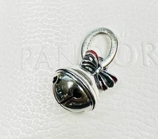 Pandora Christmas Festive Holiday Bell Charm #794246C01 +FREE Gift Box +Tag
