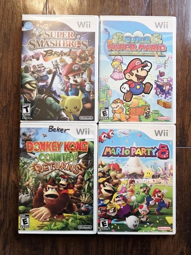Mario Party 8 Super Smash Bros. Donkey Kong Super Paper Mario Nintendo Wii Lot