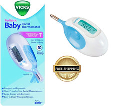 Vicks Baby Rectal Thermometer for Rectal Temperature NEW Sealed Ships FREE USA