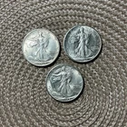 US Silver 50C Coins Lot,Walking Liberty 1943S 1945D and 1935P ,beautiful coins.