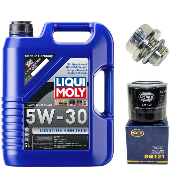 MotoröL Filter Set 5W-30 5 Liter + ÖLablassschraube FüR Hyundai KIA Mitsubishi-image