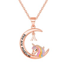 Unicorn Gifts for Girls Kids, Necklace Rose Gold ROSE GOLD