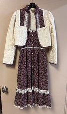 Vintage Gunne Sax by Jessica Floral Prairie Dress Size 11 Jacket Cottage Core