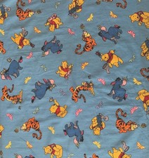 Winnie The Pooh Piglet Tigger Fabric 44 W X 72 L 2Yards New- Cotton Vintage