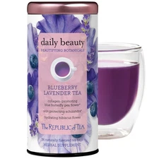 The Republic of Tea Daily Beauty Beautifying Botanicals Blueberry Lavender Tea.