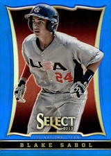 2013 Panini USA Baseball #60 Blake Sabol Select Preview Blue Prizms #/199