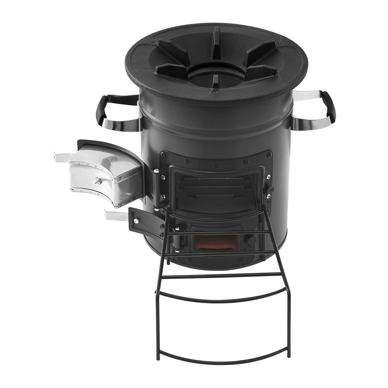 New Camping Rocket Stove, Wood Burning Portable Rocket Stove with Carrying Bag