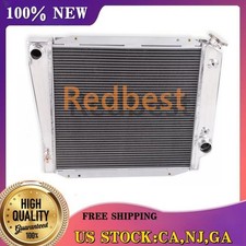 For 1966-1977 Ford Bronco Roadster Wagon 289302 5.0l V8 3row Aluminum Radiator