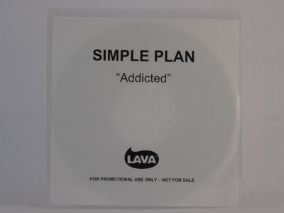 SIMPLE PLAN ADDICTED (E59) 1 Track Promo CD Single White Sleeve LAVA