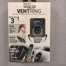 Aduro Phone Ring Finger Holder Grip STAND & CAR Vent Mount Universal SMARTPHONE