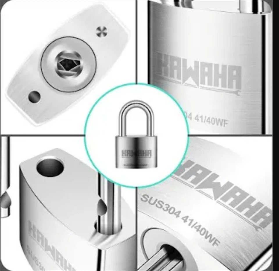 KAWAHA 41/40LKD-5SK High Security Stainless Steel Padlock - Image 3 of 3