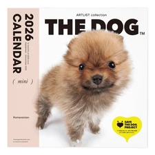 THE DOG 2026 Wall Calendar, Mini Size [Pomeranian] W 169 x H 169 mm Japan