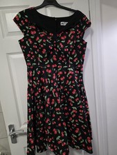 3xl 20 Hell Bunny Cherry Pop 50s Swing Dress Pinup Vintage Cherries Rockabilly