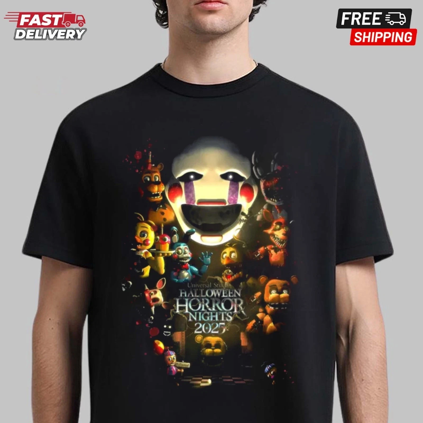 New!! Halloween Horror Nights 2025 T-Shirt, Universal Studios Scary Movie Shirt