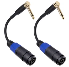 CESS-144 Speakon Female Connector to 1/4 Male TS Speaker Cable - Speak-on...