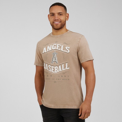 Men's Darius Rucker Collection by Fanatics Tan Los Angeles Angels Sunfaded - 第 4/4 張圖片