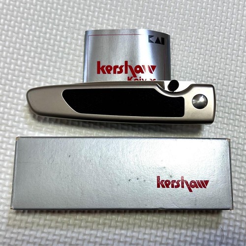 Vintage Kershaw 2420 Folding Knife with Box KAI Made in Japan Collectible Used - 第 1/12 張圖片