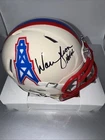 Warren Moon Houston Oilers Retro Signed mini helmet Beckett Witnessed COA