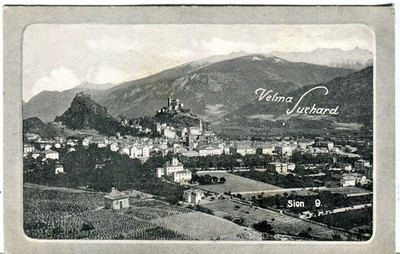 Schweiz Sion Velma Suchard Schokolade Ads Alte Postkarte