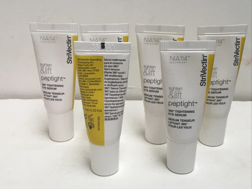 Lote de 6 tubos StriVectin Peptight 360° Suero para ojos tensor 0,25 oz - cada uno Foto 2 de 2