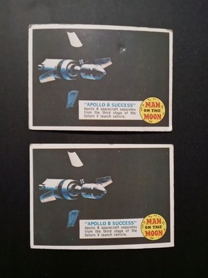 1969 TOPPS MAN ON THE MOON #7 Apollo 8 Success (2 Qty)