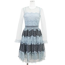 RED VALENTINO Dress Size 38 Women Dress, tulle, lace, embroidered Sac blue