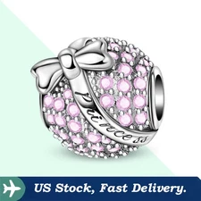 KUNSIR 925 Sterling Silver AAAA CZ Princess Dream Bead Charm For Bracelet DIY