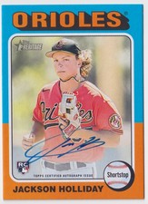 2024 Heritage High Number #ROA-JH Jackson Holliday Real One Auto Blue Rookie RC