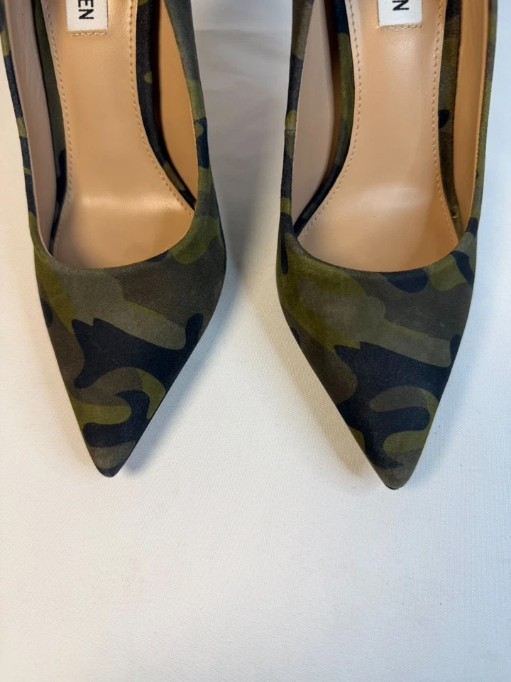 Steve Madden Vala camuflaje mujer talla 7 gamuza tacón alto tacón de aguja Foto 3 de 4