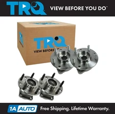 TRQ Wheel Hub Bearings Assembly Set Front & Rear Fits Chevrolet