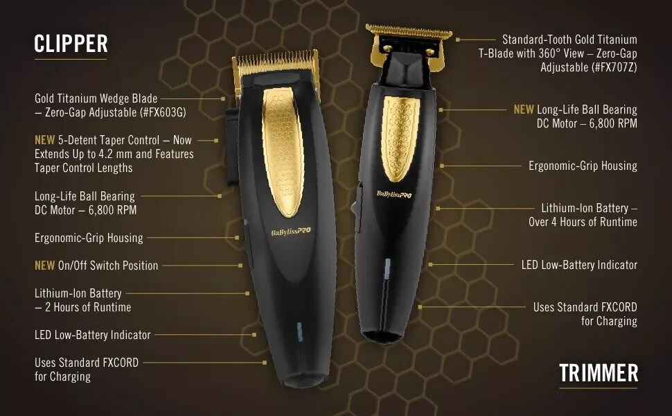 BaByliss PRO Lithium FX Cordless Clipper & Trimmer, FX773N +