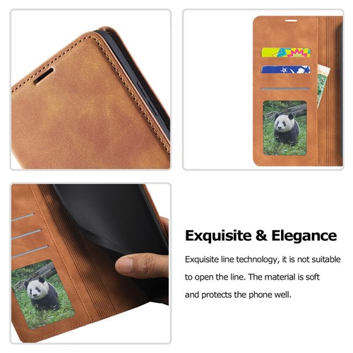 For iPhone 13 14 Pro Max 12 11 XS XR 8 7 6+ Leather Wallet Magnetic Case Cover - Picture 6 of 14