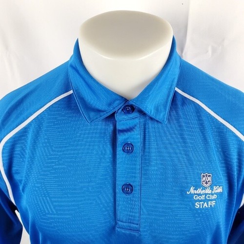 Under Armour Shirt Mens Large Blue Polo Golf S/S Solid Loose Stretchy Staff - Picture 6 of 7