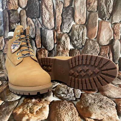 TIMBERLAND MEN'S HERITAGE 6 IN WP BOOT WHEAT NUBUCK W BLACK TIMBERLAND MEN'S HERITAGE 6 IN WP BOOT WHEAT NUBUCK W BLACK