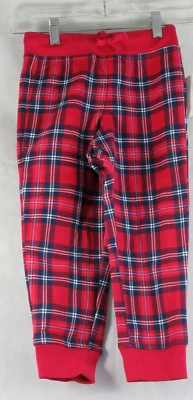 Charter Club Unisex Kids Jogger Pajama Pants, Red Blue Holiday Plaid, 10 to 12 - Image 1 of 2