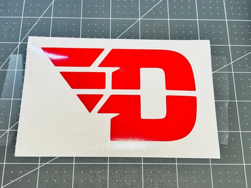 Dayton Flyers "D" Vinyl Decal-Many Sizes Avail - FREE Ship
