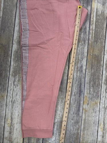 K Jordan Rhinestone Fleece Crew Jogger Set Size 4X Rosette Silver NEW - Picture 15 of 16
