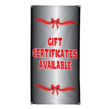 Vertical Vinyl Banner Multiple Sizes Gift Certificates Available Business