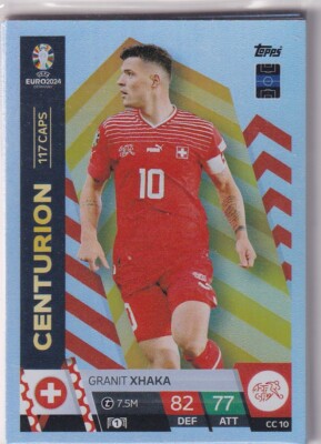 Topps Euro 2024 Match Attax Karte No. CC 10 Granit Xhaka Centurion