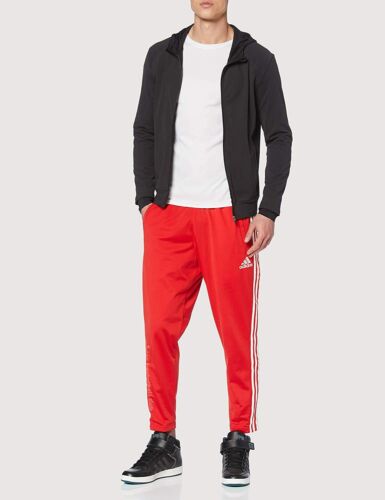 adidas Marquee 3stripe pants Trousers Bottoms Red Sports Fitness Basketball  - Picture 1 of 3