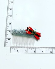 Handmade Hair Bows - Holiday - Christmas - Hair Comb 2