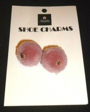 Natasha Accessories LTD Mauve Mini Pom Pom Shoe Charms