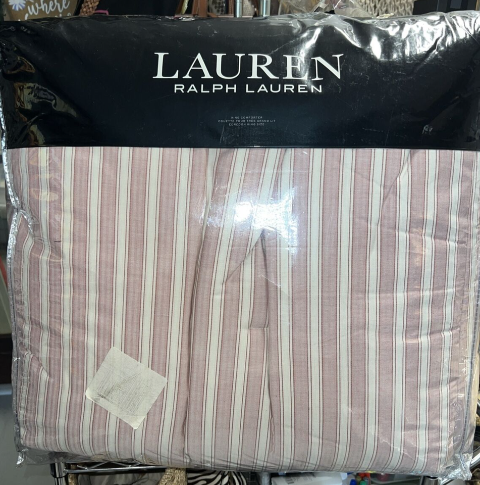 LAUREN RALPH LAUREN Graydon Bold Stripe Comforter, King nantucket red eBay