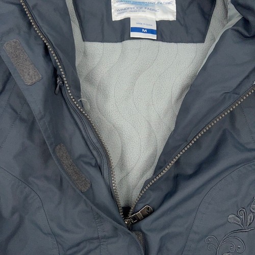 Trespass Jacket Women Embroidered Ski Gray Sz Medium Windproof - Picture 12 of 20